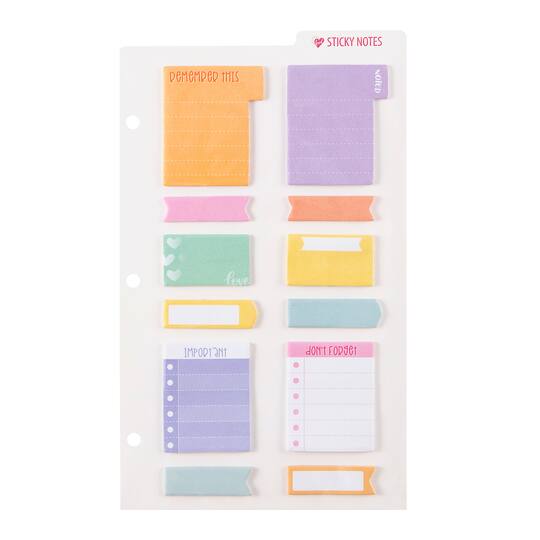 Krissyanne Designs Sticky Note Sheets Pastel